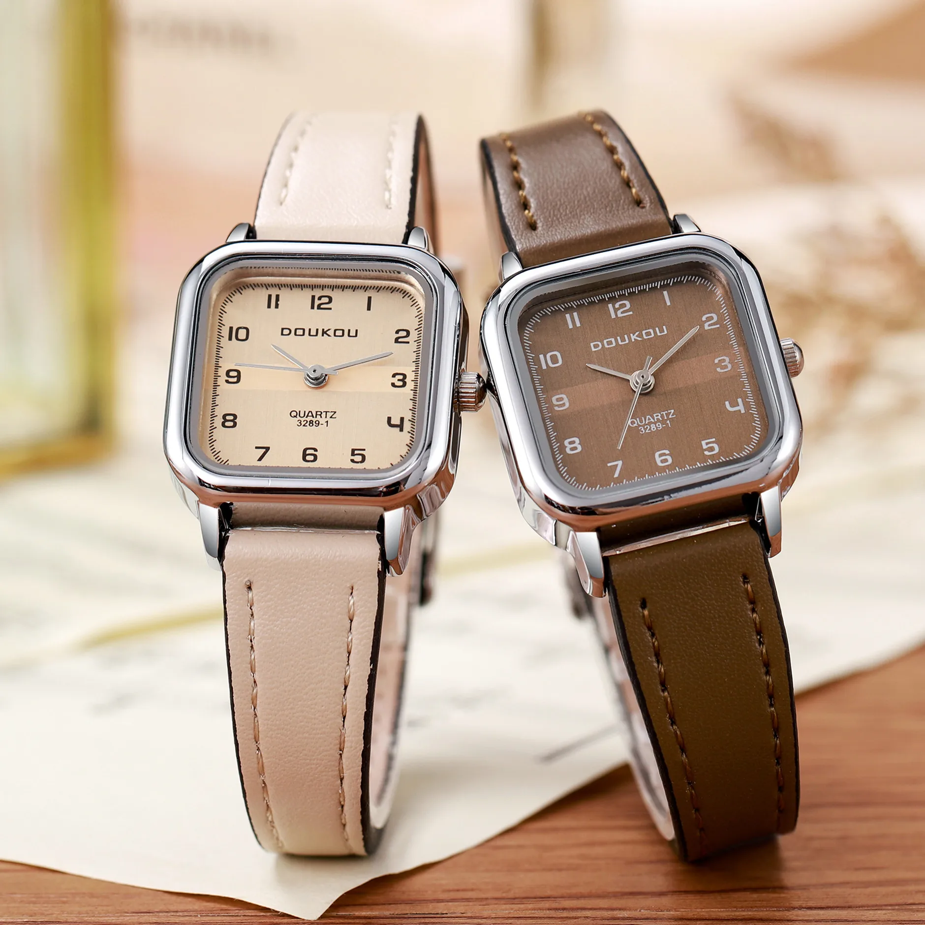 

Квадратные женские часы, женский стиль, мода, классический ремешок, кварцевые часы