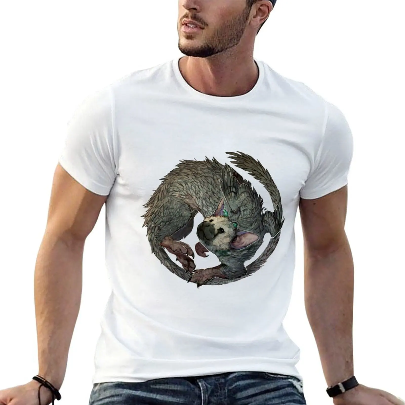Trico from the last guardian T-Shirt Short sleeve tee topping Short sleeve tee men