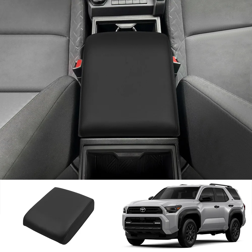 

For Toyota 4Runner 2025 Car Armrest Storage Box Leather Pad Cover Full Surround Center Console Glove Box Cover Car Accessories