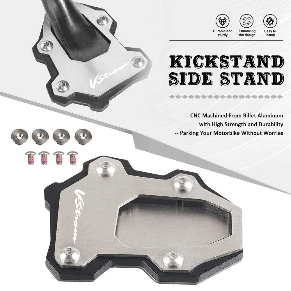 

For Suzuki V-strom 1000XT 1050XT 250 1000 XT VSTROM 1000 Motorcycle Accessories Kickstand Side Stand Extension Enlarger Plate