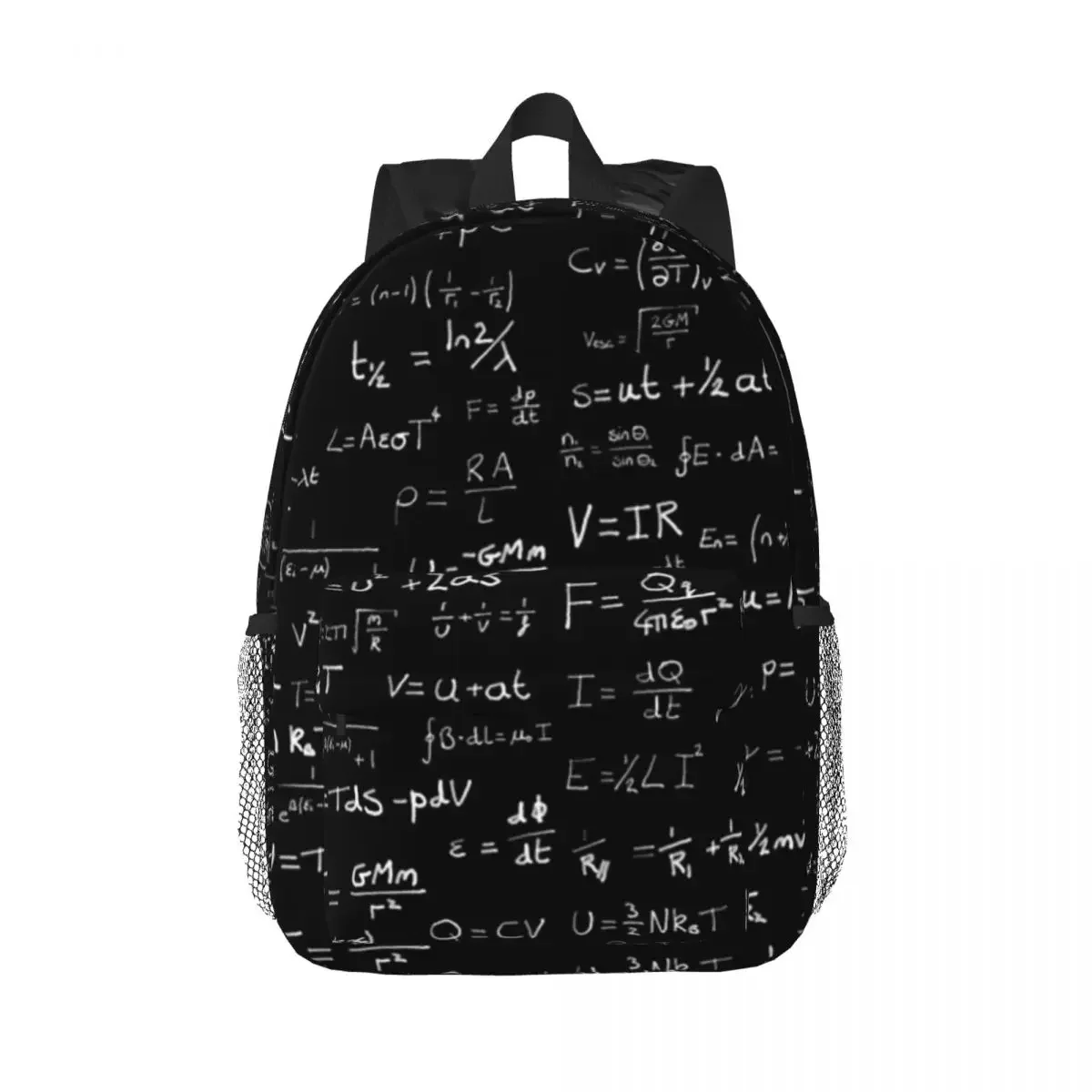 Physics - Handwritten Backpacks Boys Girls Bookbag Casual Students School Bags Laptop Rucksack Shoulder Bag Large Capacity