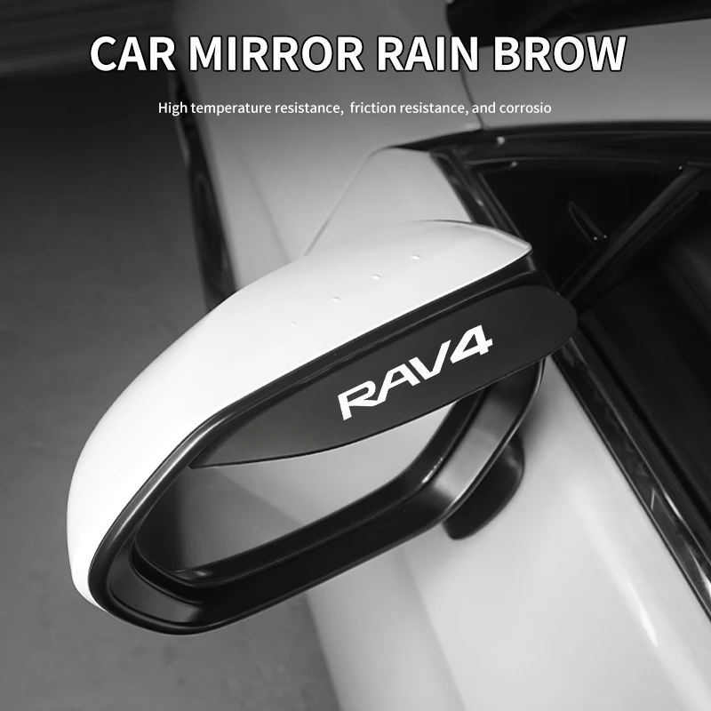 Car Mirror Rain Brow Carbon Rainshield Sunshade Cover Accessories For Toyota RAV4 20 30 XA30 2005 2006 2007 2008 2009 2010 2011