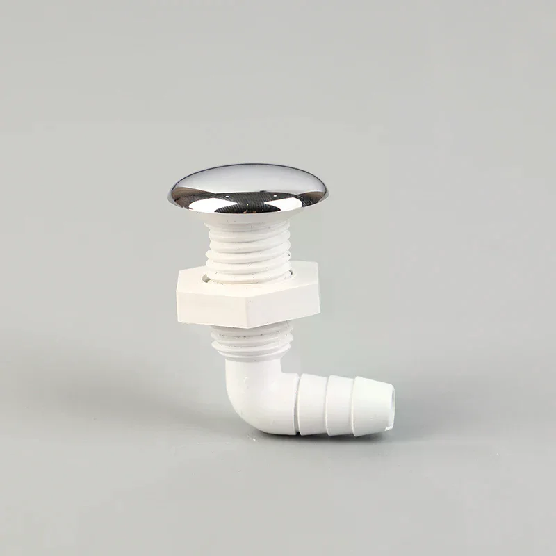 Hot Tub Air Jet Air Nozzle Chrome-plated Surface Non-metallic with White Base Massage Bathtub Accessories