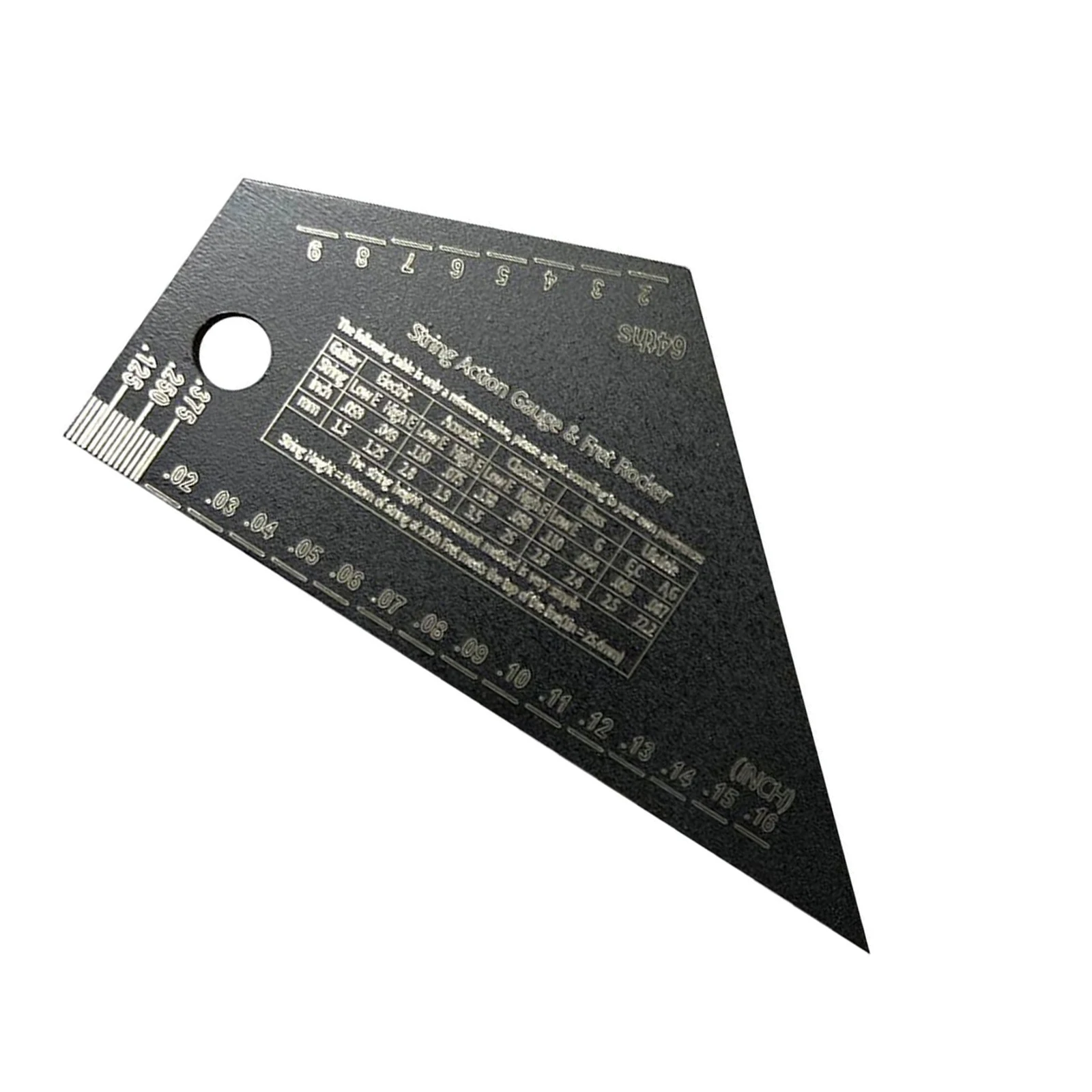 1 قطعة الفولاذ المقاوم للصدأ الرقبة الأصابع مسطرة قياس الحنق الروك الغيتار Luthier أداة للجيتار باس الرقبة الأصابع