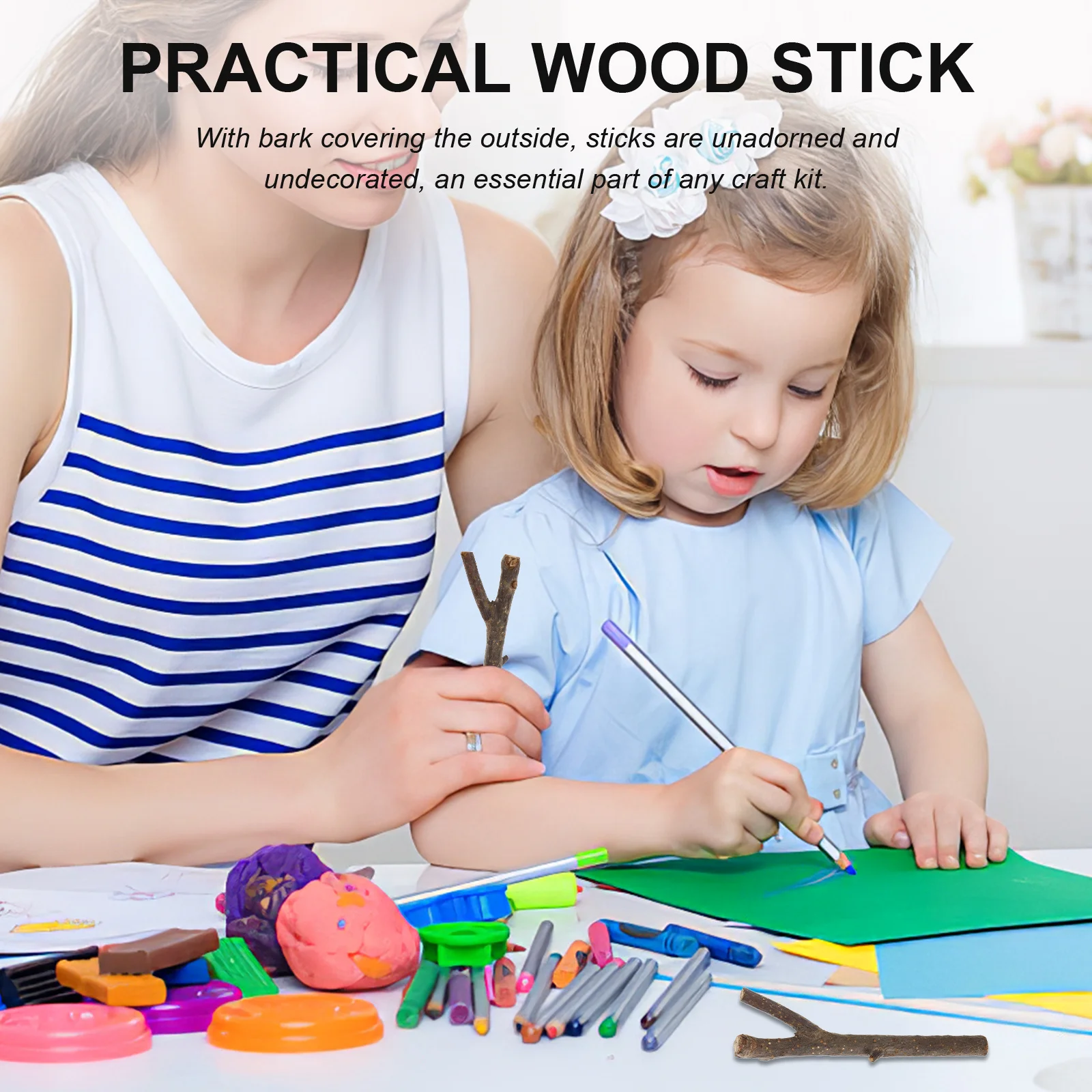 

20Pcs Natural Wood Twigs Sticks Bark Covered for DIY Crafts Floral Projects Photo Props Handmade Crafting Accessories