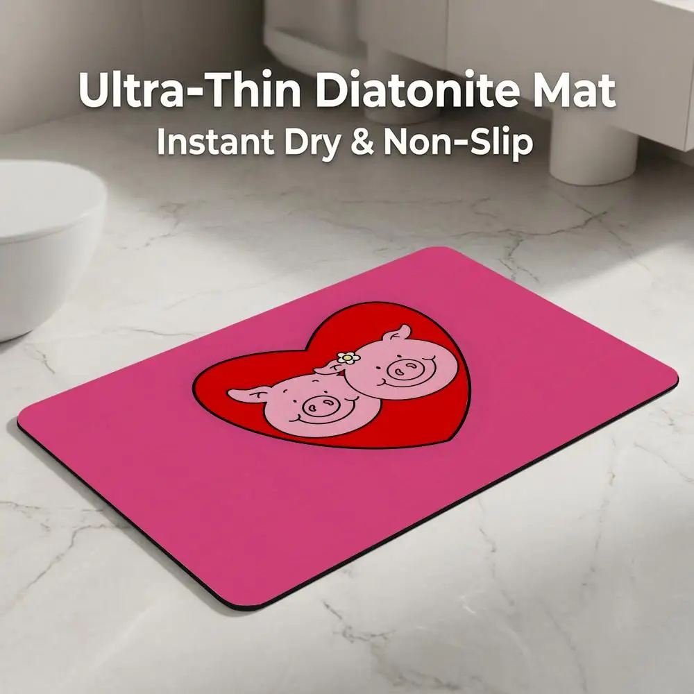 Cartoon M-Masha A-And T-The B-Bear Floor Mat Diatomite Bath Mat, Quick Dry, Absorbent, Multi-Scene Mat