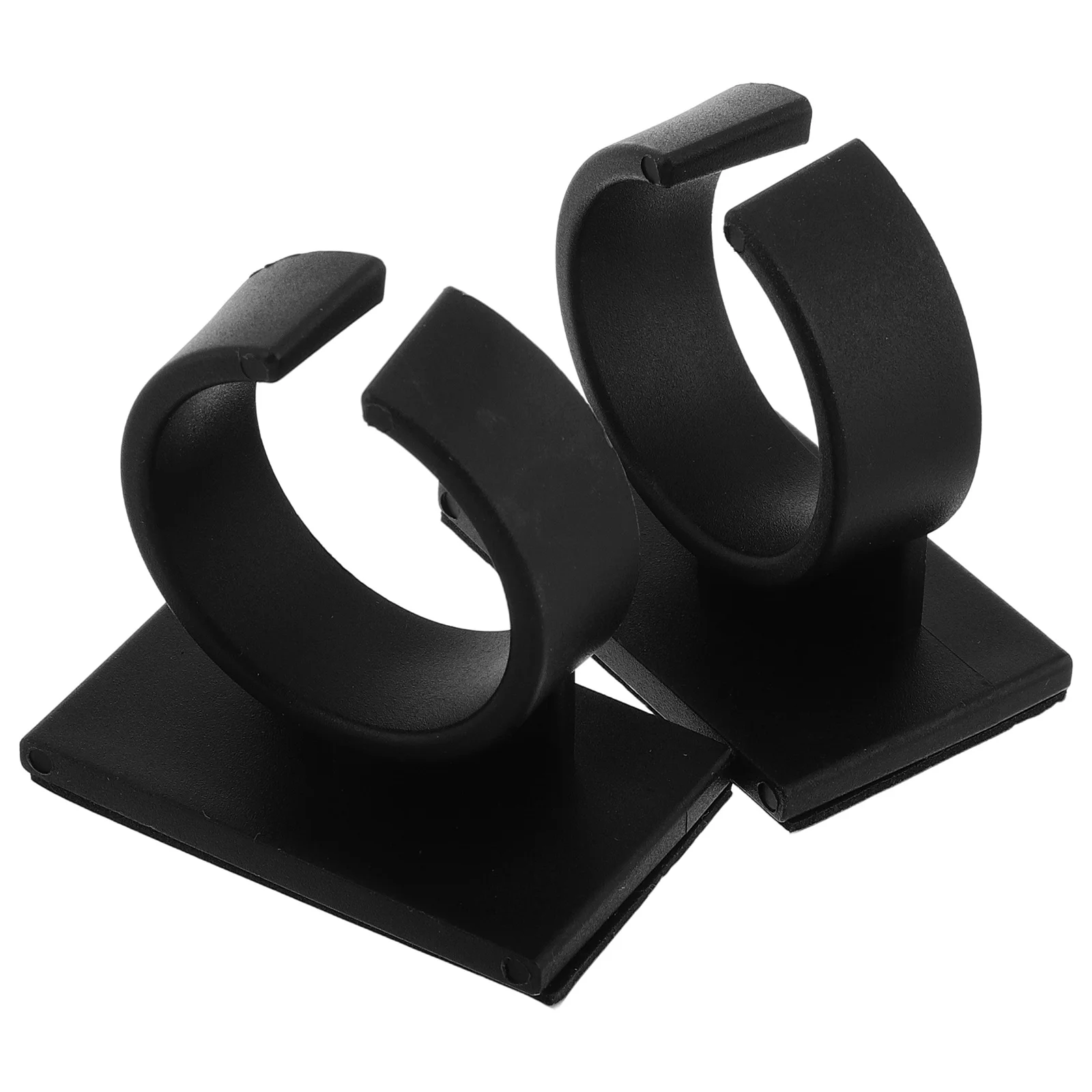 

2Pcs Microphone Flag Station Clip Sturdy Portable Interview Ktv Host Tag Mount Adhesive Backing Mic Sign Holder Broadcast