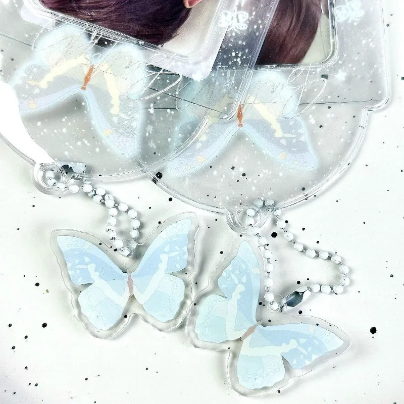 

InsSummer Ins Transparent Card Sleeve Ice Clear Butterfly 3 Inch Photocard & Student Card Holder Case Bag