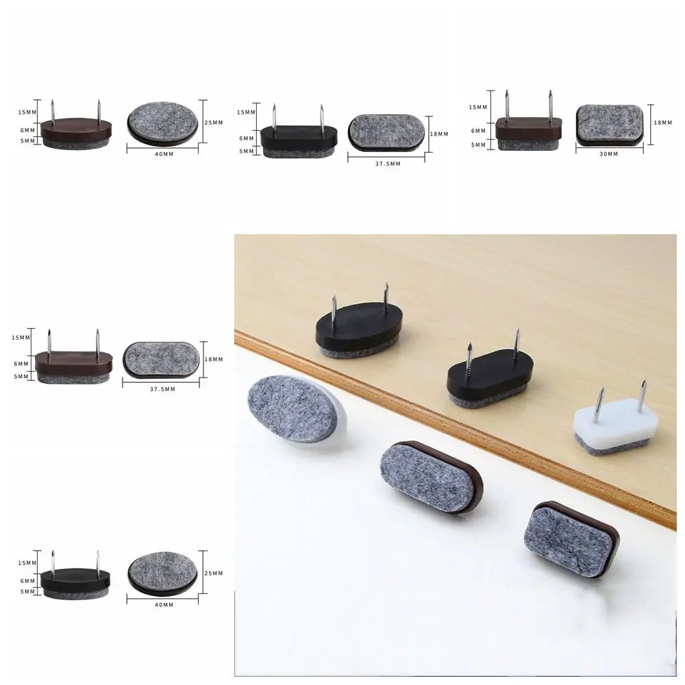 

10pcs/set DIY Felt Pads Moisture-proof Non-slip Sofa Foot Nail Plastic Thicken Scratch Protector Mat Furniture Accessory