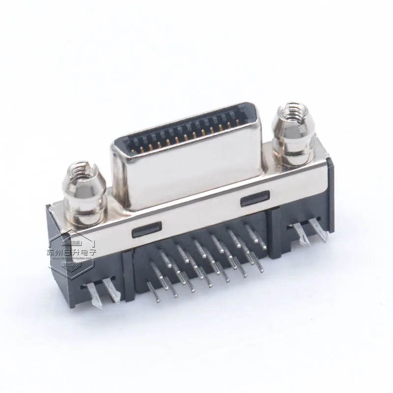 High-quality SDR 26Pin female pitch=0.8mm (12226-5150-00FR) R/A SCSI VHDCI 26Pin female connector for PCBA