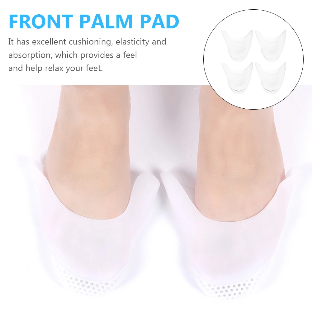 

2 Pairs Wear- Resistant Toe Covers Silicone Plug for Shoes Elasticity Sleeves Women's