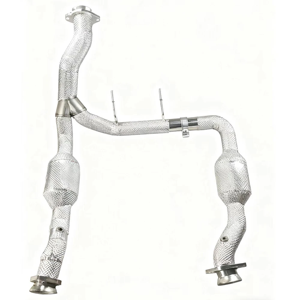 

Выхлопная труба F-150, модифицированная с высоким расходом (300 ячеек) и высокопроизводительной выхлопной системой.