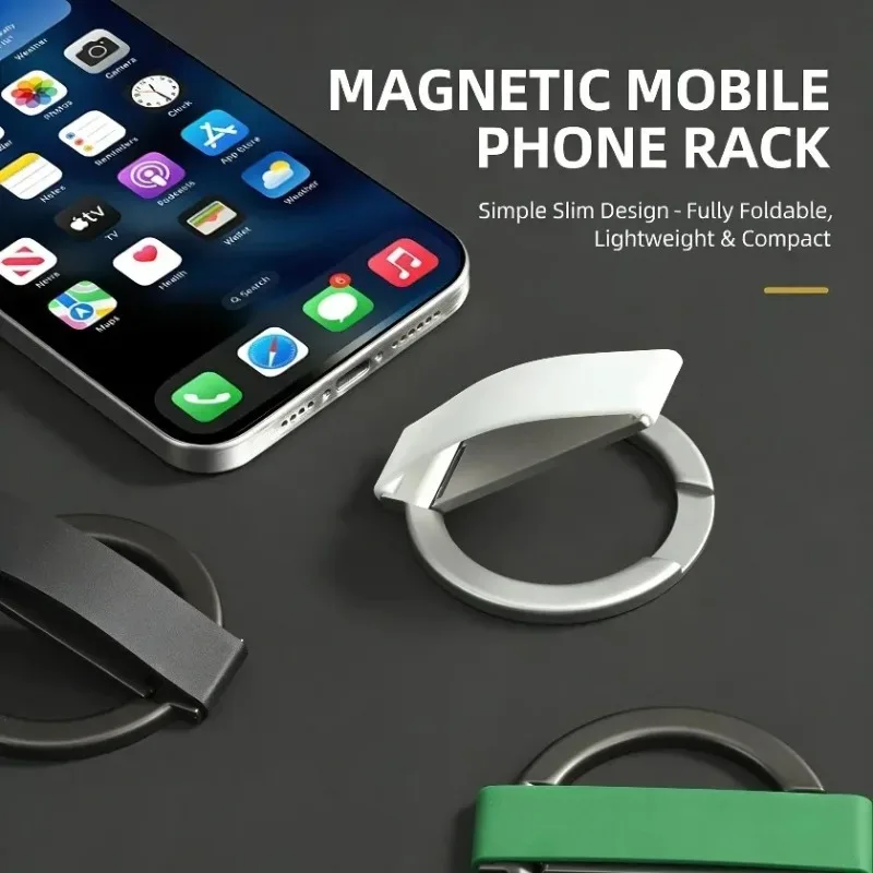 Foldable Magnetic Phone Grip Multi Angle Desktop Support Compatible With MagSafe For Daily Portable Bracket cable saver