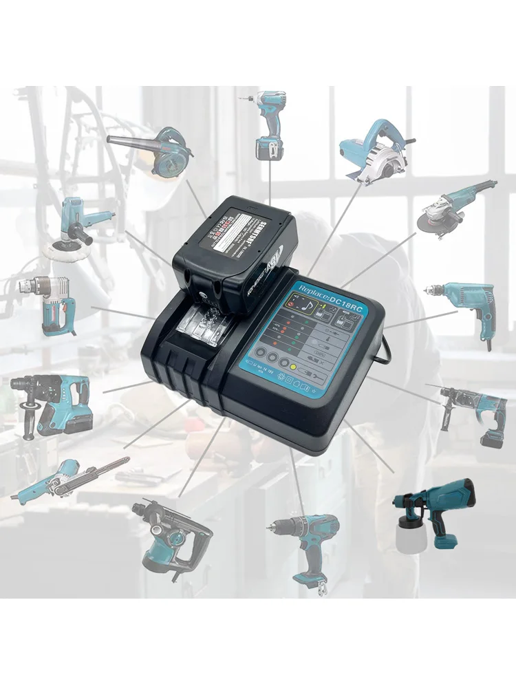 2er-Pack 8,0 Ah 18 V BL1860B Ersatzakku für Makita 18 V Akku + DC18RC 14,4 V-18 V 3,0 Ah Ladegerät BL1860B BL1850 BL1860