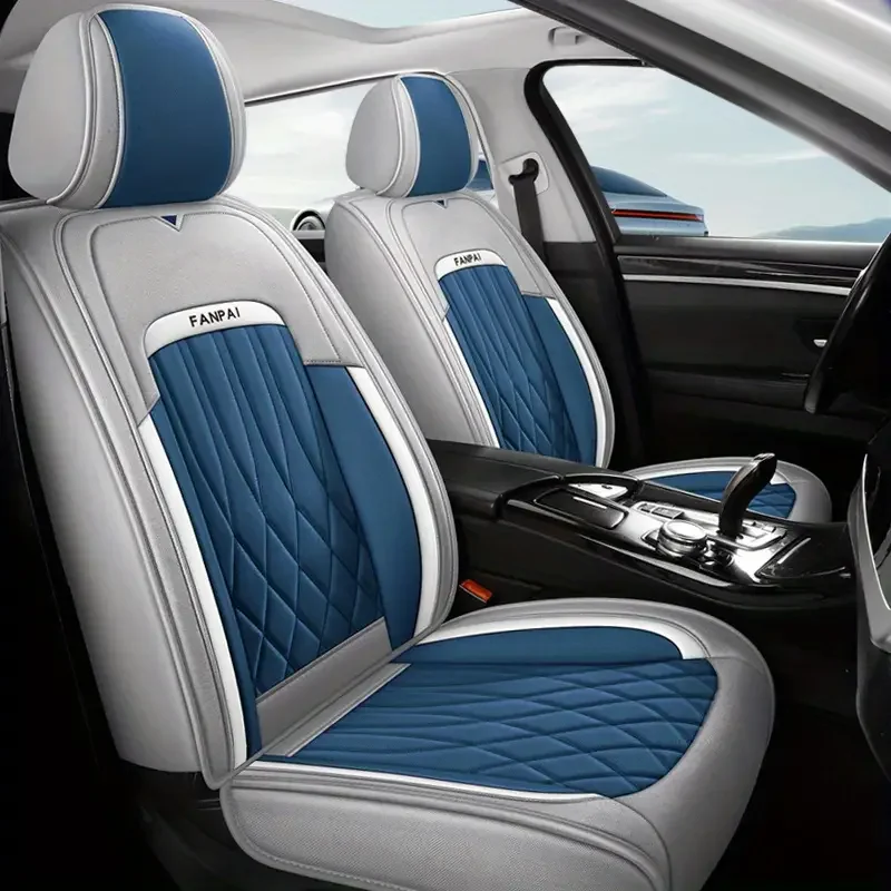 

5-Seat Car Seat Cover Full Coverage Car Seat Cushion All-Season Faux Car Seat Protector Auto Accessories