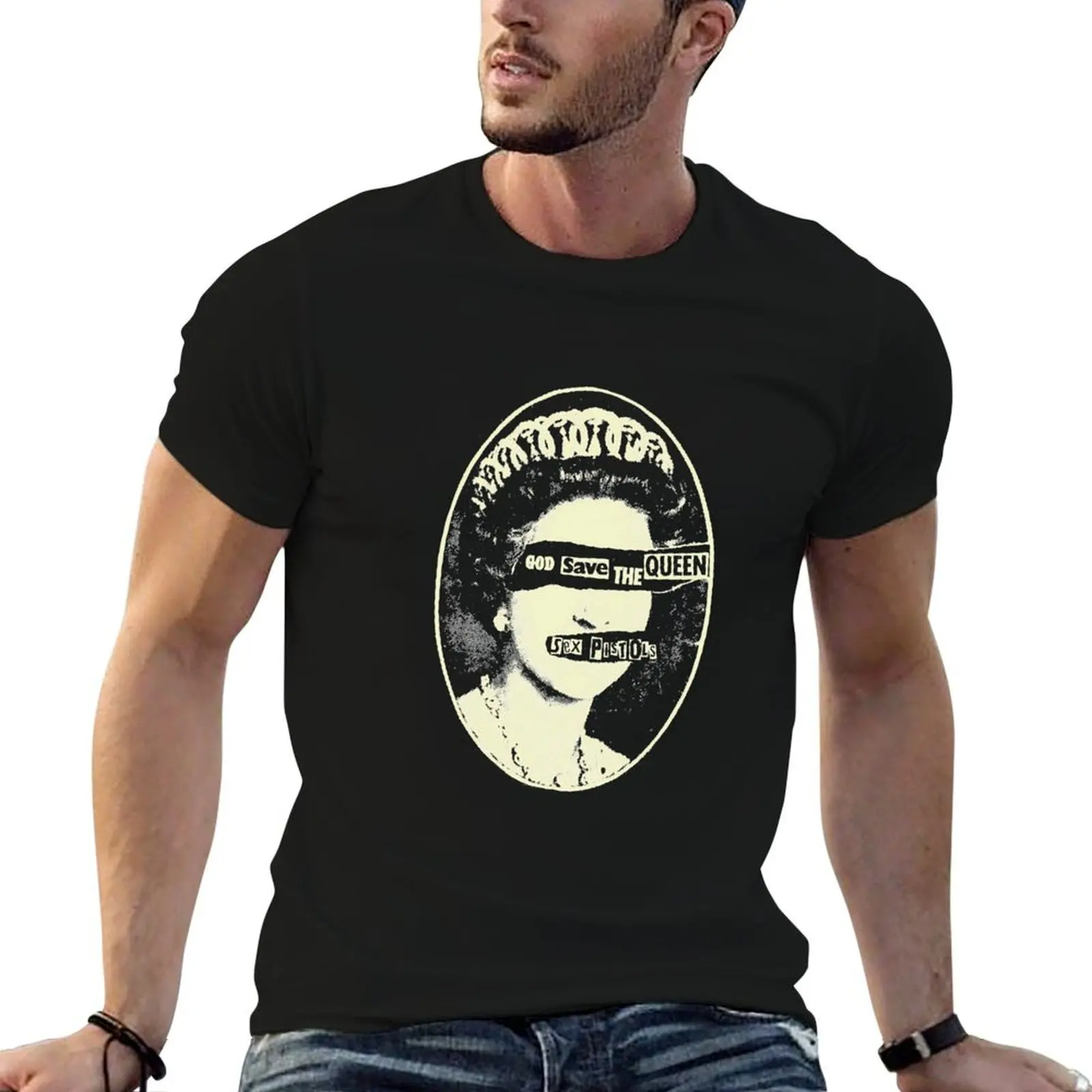 vintage god save the queen retro vintage punk rock T-Shirt vintage t shirts customs design your own t shirts men