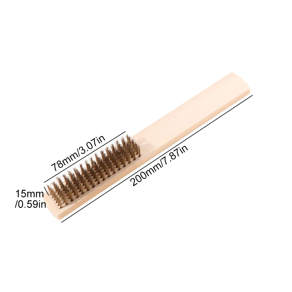 

12pcs Wood Handle Wire Cleaning Brush Copper Wire Surface/Inner Multi-Surface Cleaner Paint Scrubbing Ergonomic Design