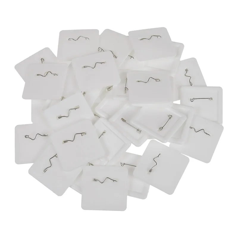100PCS 50x50mm Square Badge Button Making Parts DIY Making Badge Pins Consumables for 50mm Square Button Maker Supplies