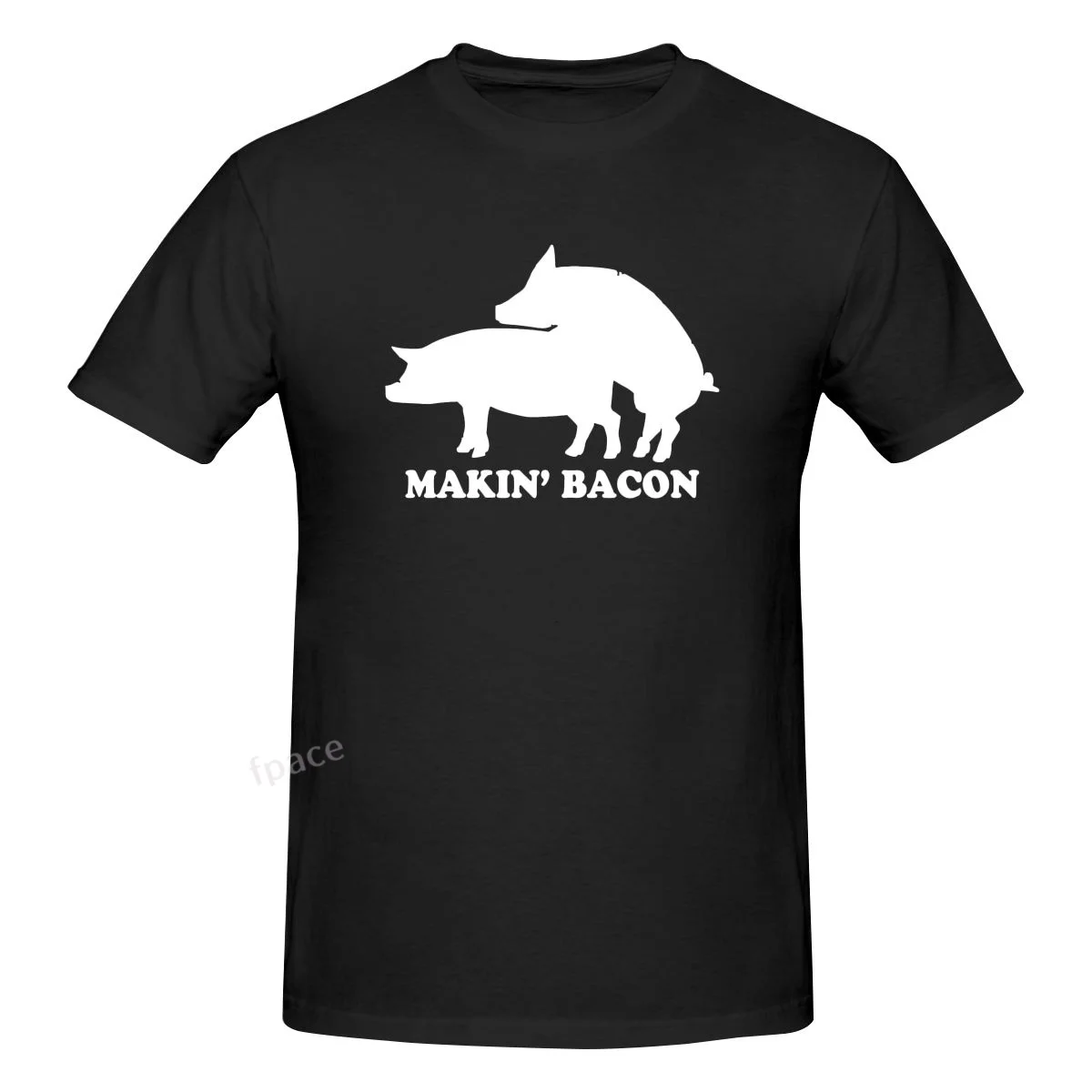 

PIGS MAKING BACON Casual Cotton Summer Men Clothing Tops Men's Basic Short Sleeve T-Shirt