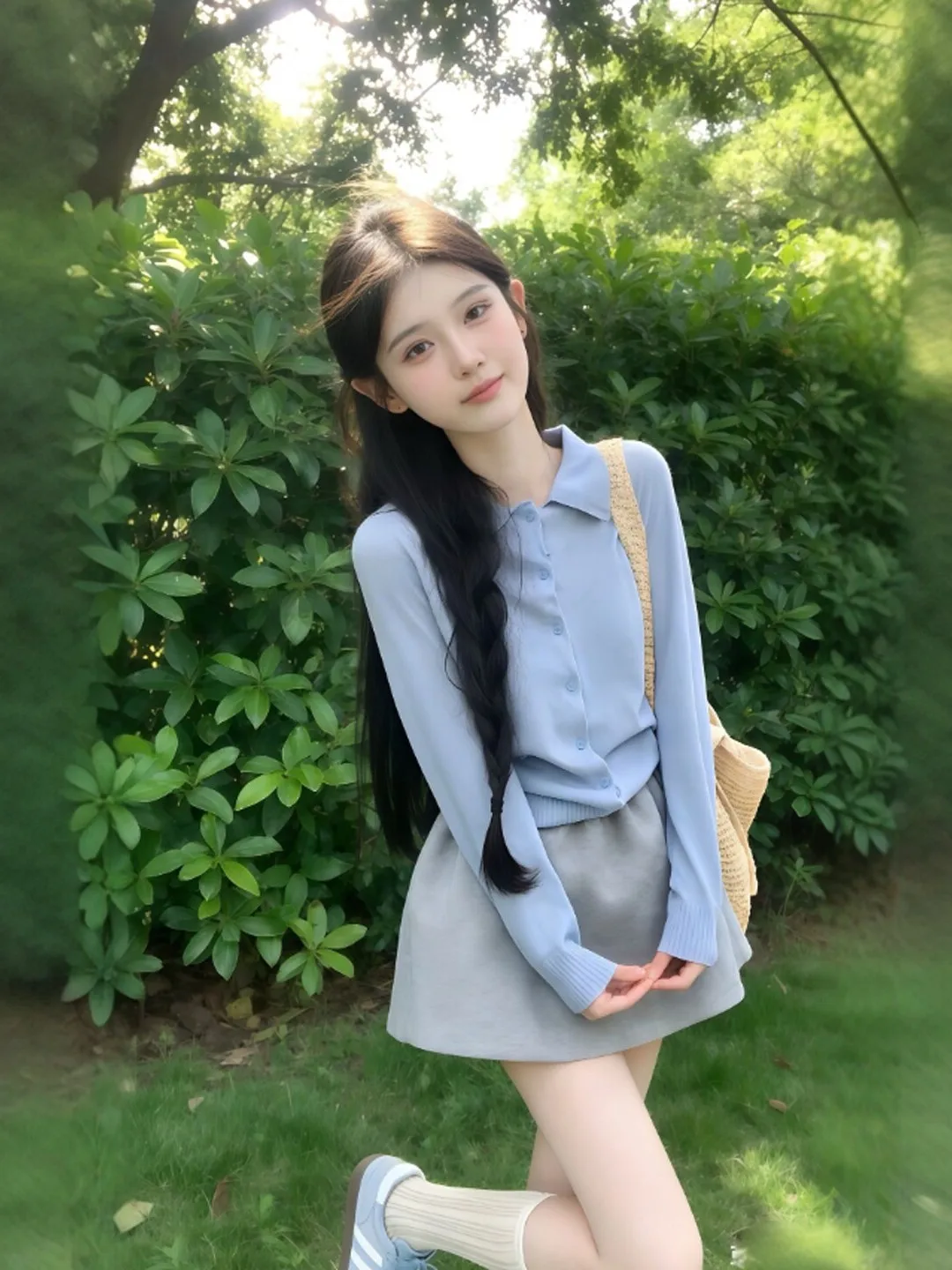 

Изысканный стильный комплект из двух предметов: милый топ и юбка-миди. Уникальный красивый весенний наряд для невысоких женщин. Удобный корейский стиль.