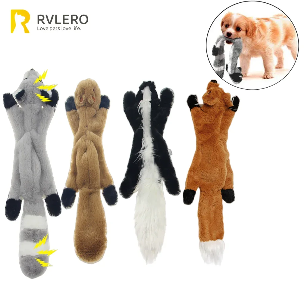 Neues 45 cm simuliertes Tierholster ohne Füllung mit Quietschen, Kauspielzeug für Hunde, langlebiges Plüsch-Crinkle-Haustier-Quietschspielzeug, Heimtierbedarf – Detail 1