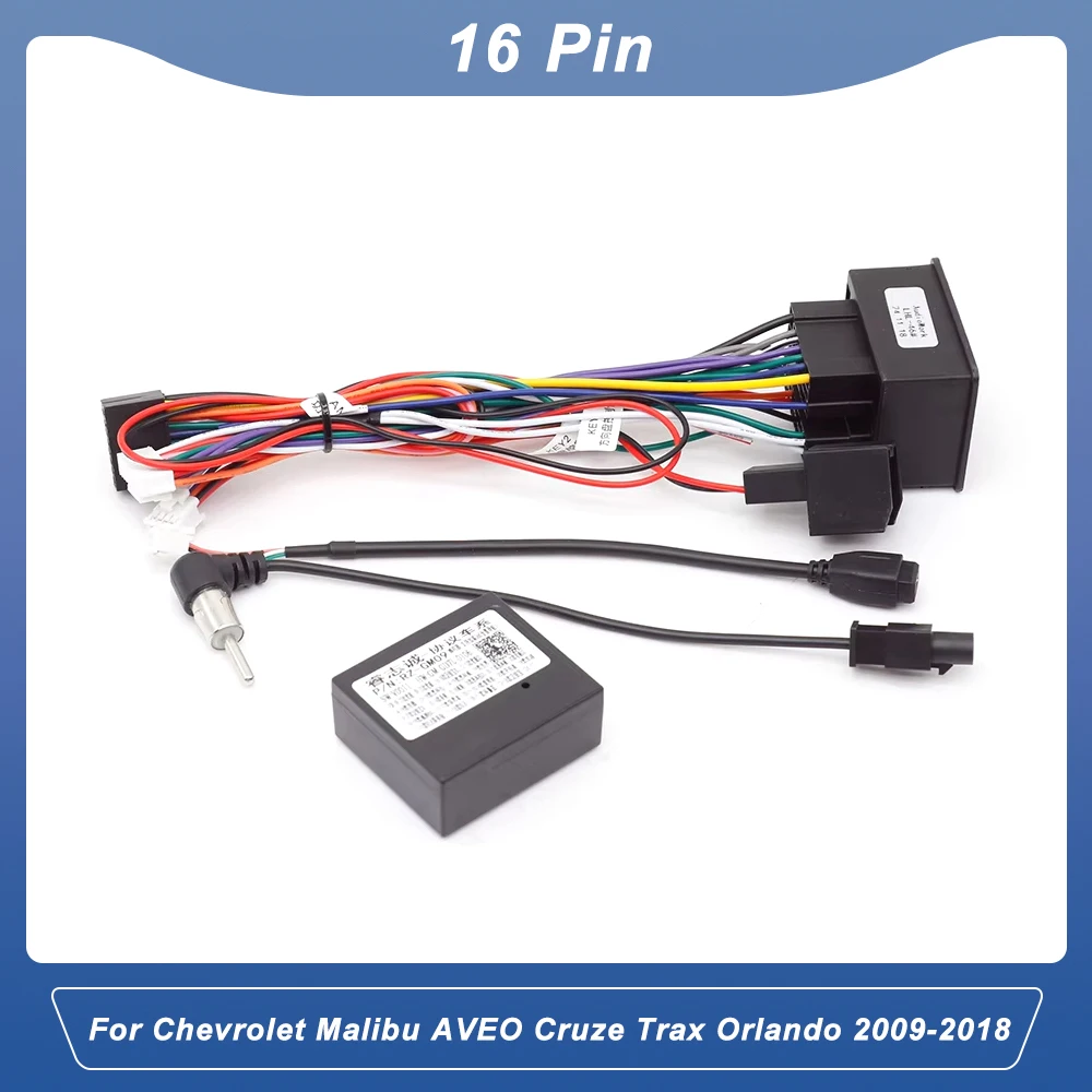 Android Wiring Harness CANBUS Box GM-RZ-09 For Chevrolet Malibu AVEO Cruze Trax Orlando 2009-2018 Cable Adapter Android Car Play