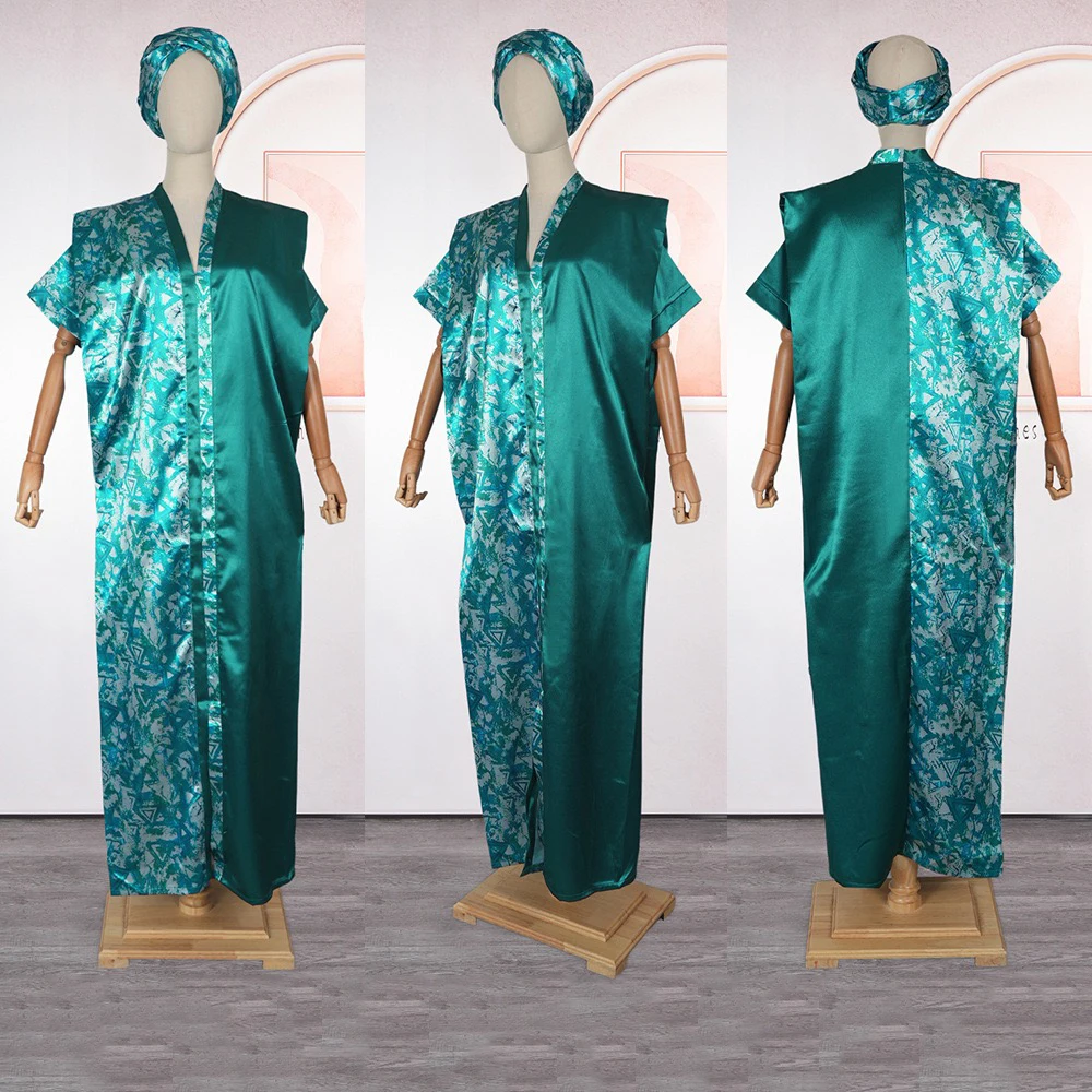 Elegant Abayas for African Dubai Turkey Luxury Satin 2025 New Fashion Dashiki Ankara Caftan Marocain Djellaba Robes Femme Cloth