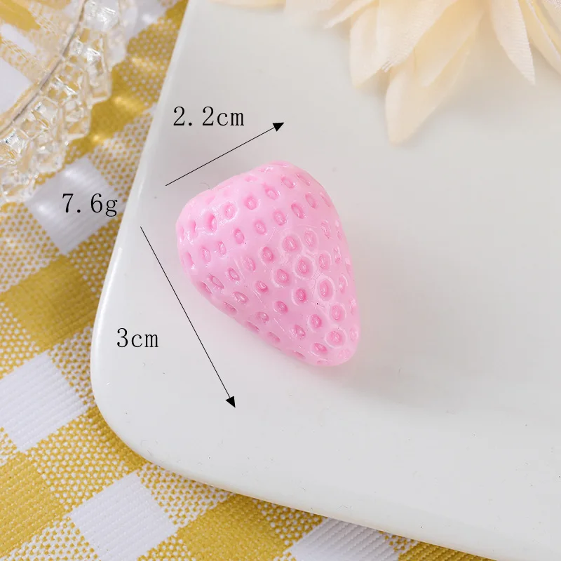 3D Simulation Obst Gefälschte Kirsche Erdbeere Harz Miniatur Kunst Cabochon Diy Dekorative Handwerk Scrapbooking 50 teil/los – Detail 12