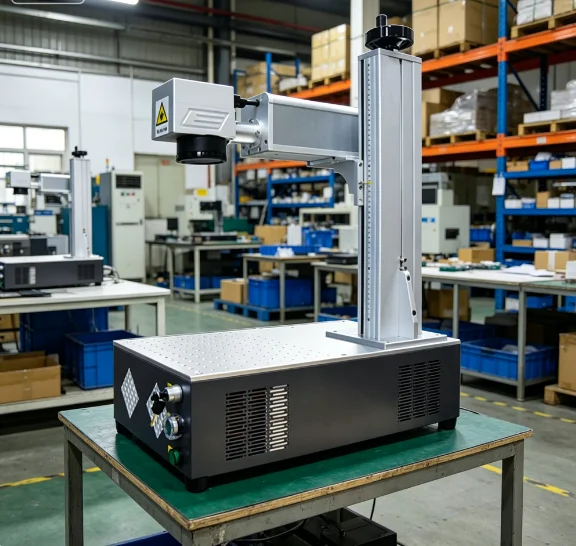 Compact Portable Fiber Laser Marking Machine Product, Mopa Source Color Engraving Device For Cell Phone Shell Pattern Marking