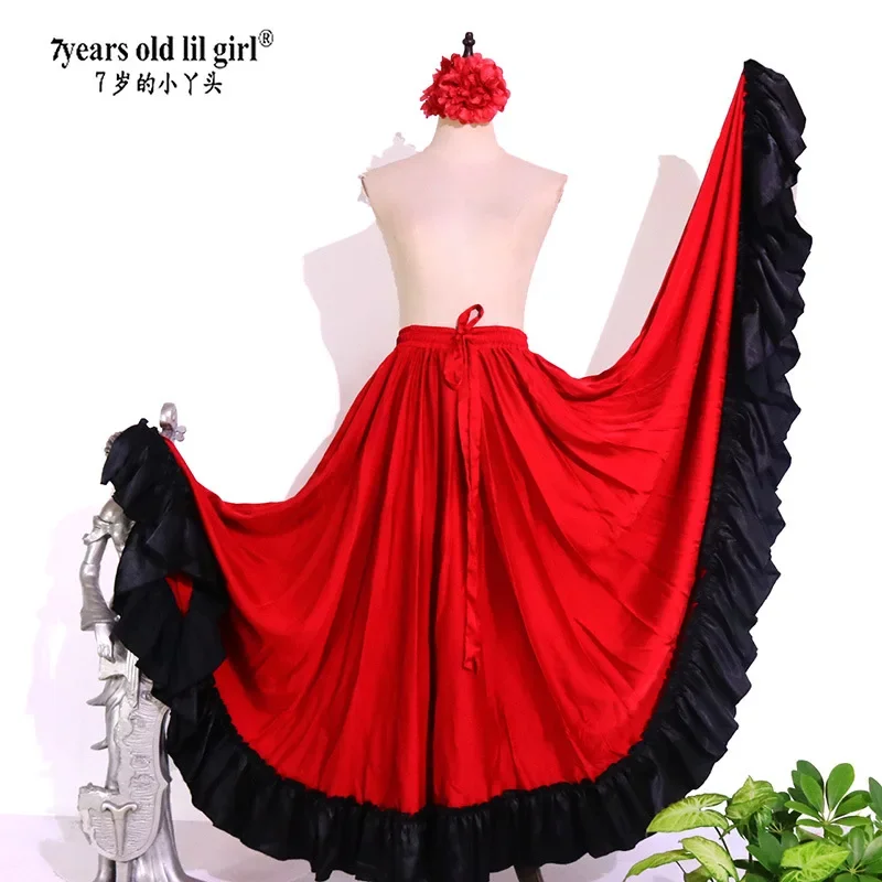 Belly dance skirt performance costume snow thick 720 degree swing skirt flamenco style