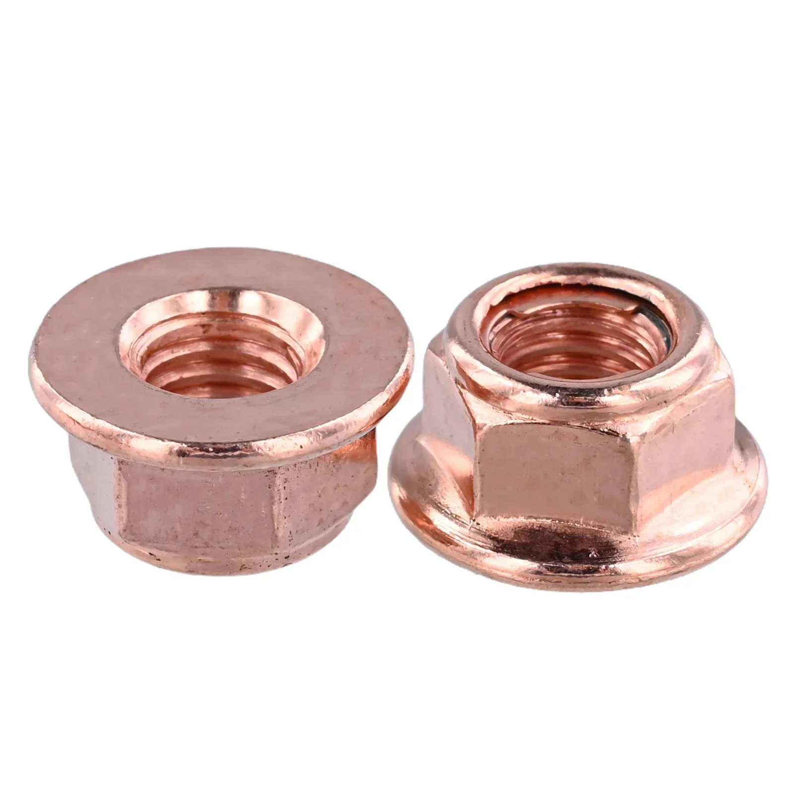 50pcs Car Exhaust Manifold Lock Nuts Copper Plated M8x1.25 For BMW Metal Nut M8 X 1.25 Mm Car Accessories Tools