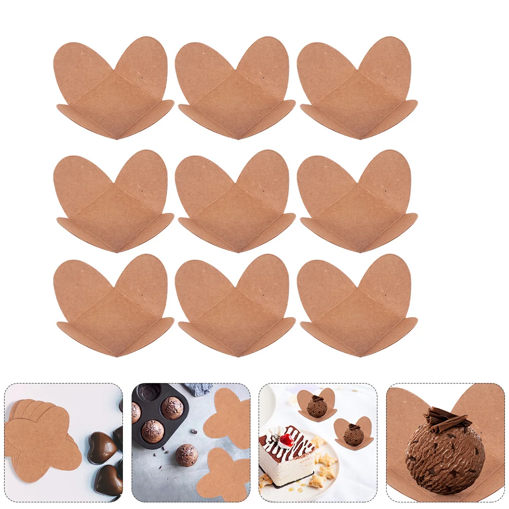 

200 Pcs Chocolate Tray Silver Cake Stand Truffle Sticker Candy Decor Paper Holder Baby Wrapper