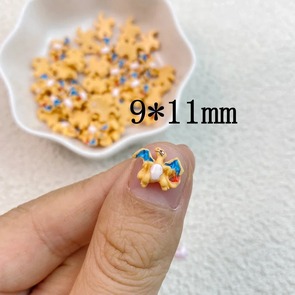 30Pcs Nail Art Resin Cartoon Fiery Dragon Designer Charms Rhinestones DIY Craft For Nail 3D Decorations Jewelry