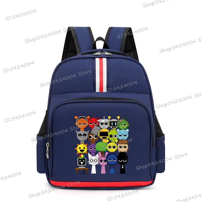 Waterproof Bagpack for Primary Student Sprunki Game Cartoon Pattern Boys Girls Back Pack Sprunki Incredibox Primary School Bags