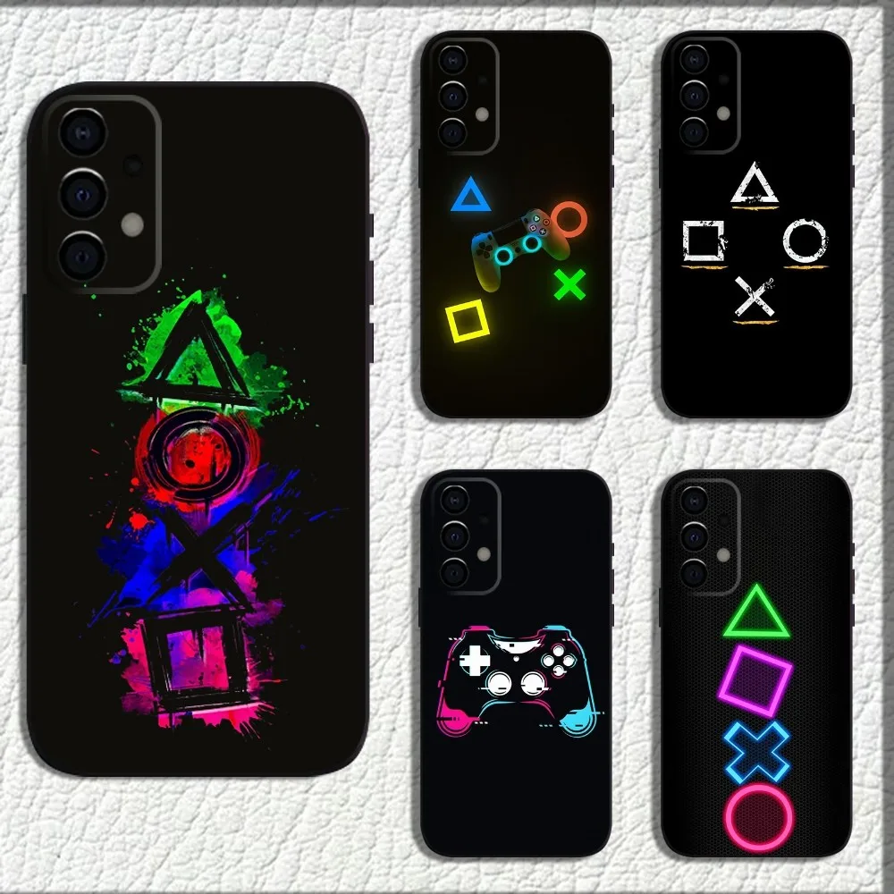 Game Console Gamepad Gamer Play Phone Case For Samsung Galaxy A13,A21s,A22,A31,A32,A52,A53,A71,A80,A91 Soft Black Shell