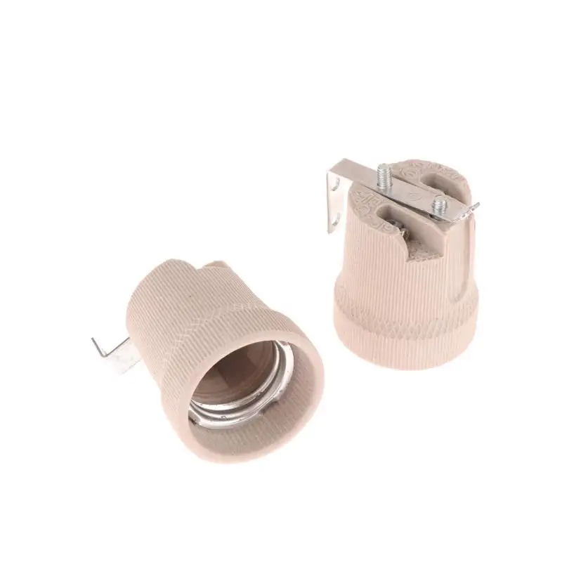 Hot Sale 15A High-temperature Resistant Fixing Bracket Large Screw Cap Lamp Base E27 Screw Head Ceramic Lamp Fittings Socket