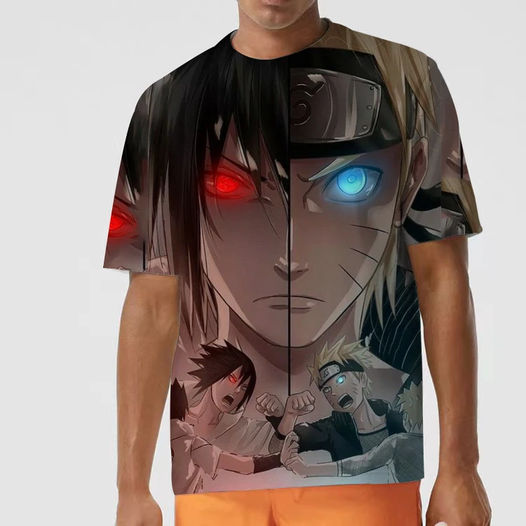 Akatsuki Boys Girls T-shirt Naruto Men's T-shirt 3D Printing Fashion Short Sleeve MINISO Men's T-shirt Shippuden Men's Clothing