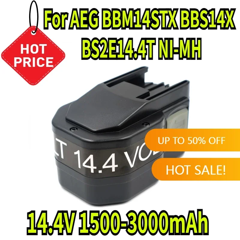 

1500-3000mAh for AEG 14.4V BBM14STX BBS14X BDSE14STX BS14X BSB14STX BS2E14.4T SB2E14STX Electric Tool NI-MH Battery