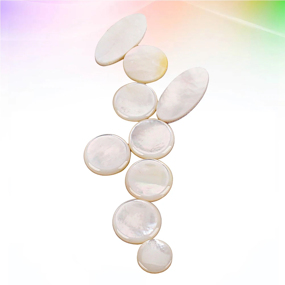 

9pcs Shell for Saxophone Repair Kit Material Parts Accessories Sax Key Button Soprano Tenor Alto Instruments