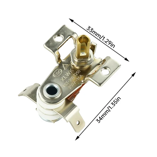 Imagen 2 del producto AC 250V 16A ajustable 240 Celsius interruptor de Control de temperatura termostato de calefacción bimetálico interruptor de temperatura