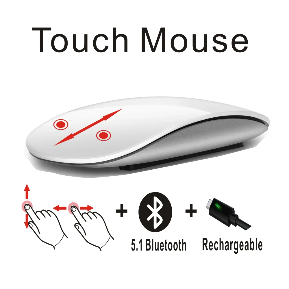 Wireless Mouse Gesture Multi-touch Rechargeable Bluetooth Optical Computer Mouse for Tablets iPad Notebooks 무선 마우스  마우스