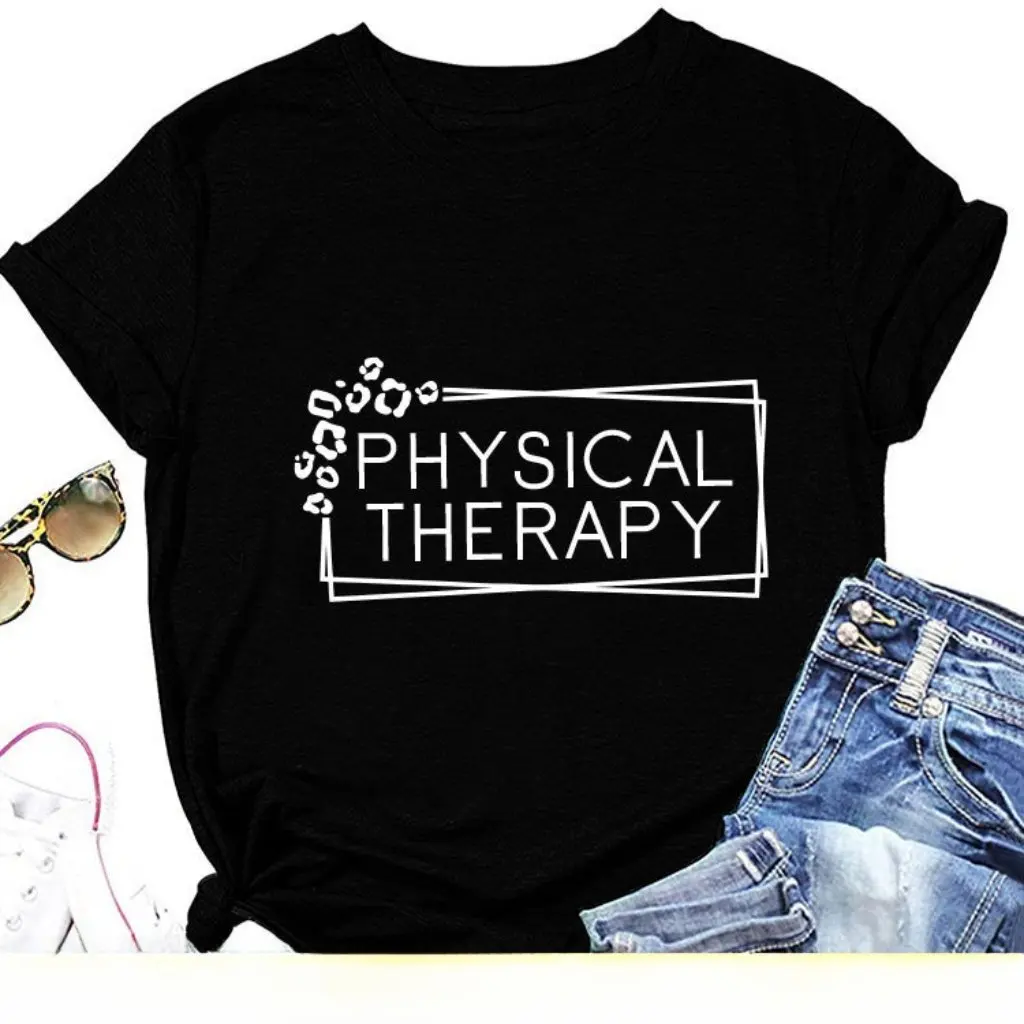 

Summer Loose Comfortable T-shirt European And American Style Independent Station round Neck Short-Sleeved Physical Therapy Top