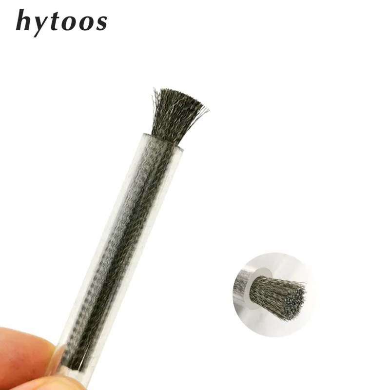 HYTOOS Stainless Steel Nail Drill Bits Brush Tungsten Carbide Bit Dust Cleaning Manicure Bit Nails Tool