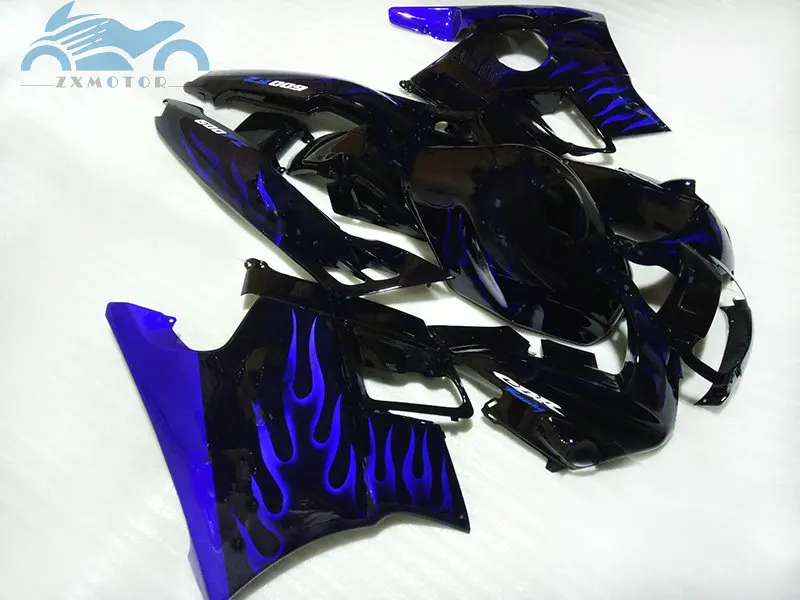 ABS plastic fairing for HONDA 1991 1992 1993 1994 CBR600 F2 blue flames road motorcycle body fairings CBR 600 F2 91-94