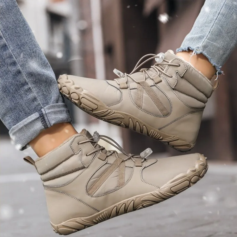 

Winter Unisex Ankle Snow Boots Men Women Plush Cotton Shoes Snowboots Warm Shoes Size 35-48 Dropshipping