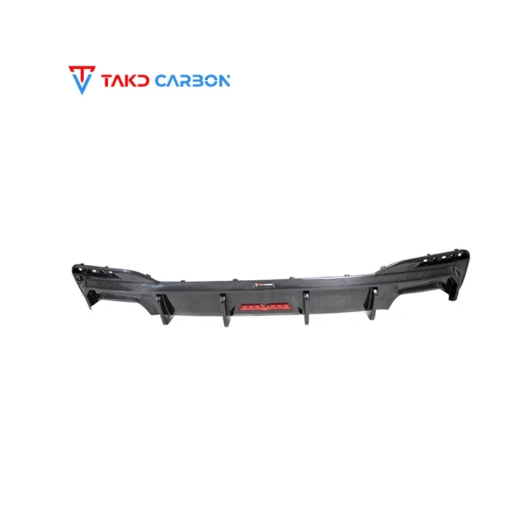 TAKD Carbon Real Car Data Development universal rear spoilers Dry Carbon Fiber Rear Bumper Lip Diffuser For BMW 5 Series(2021-)