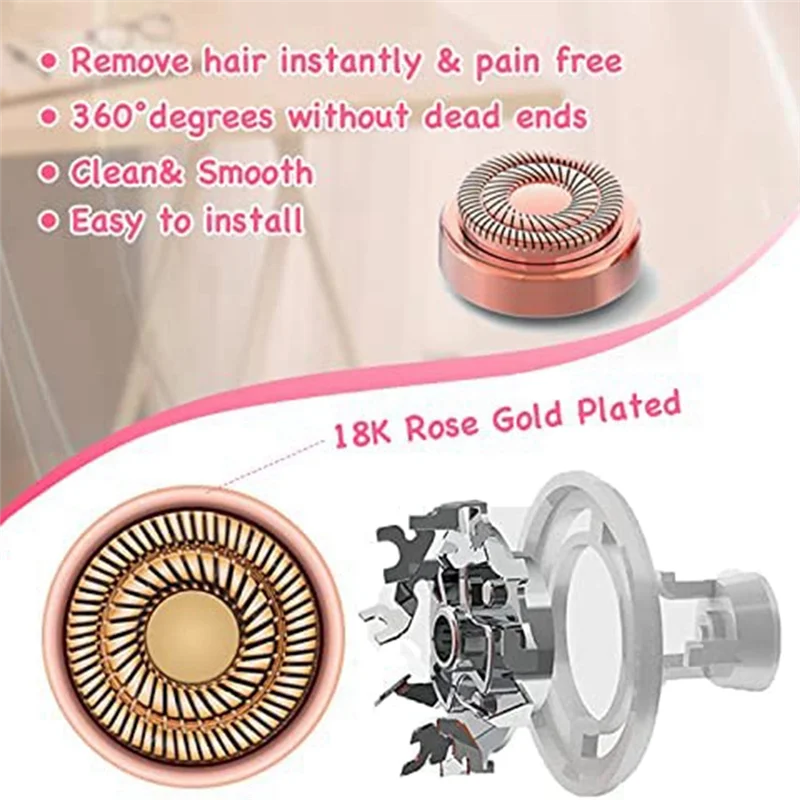 - رؤوس بديلة A89Z، رؤوس بديلة لإزالة شعر الوجه للنساء من الجيل 2 لأداة إزالة شعر الوجه التي تعمل باللمس