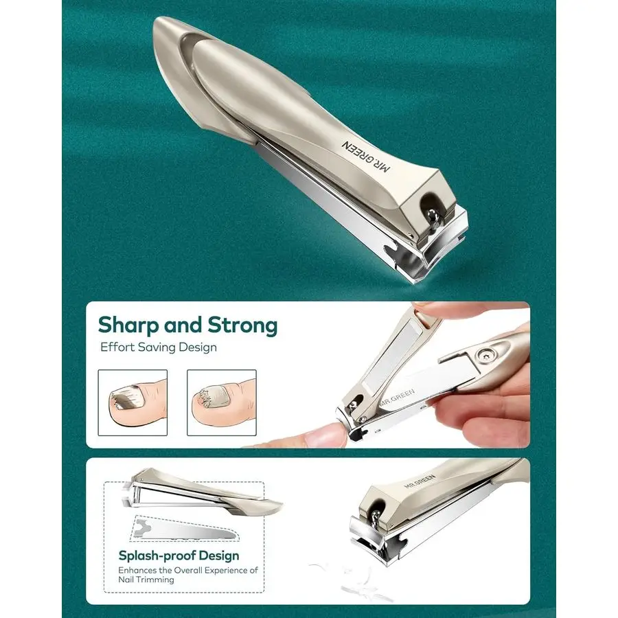 9in1 مانيكير أمبير مجموعة باديكير المهنية الألمانية الفولاذ المقاوم للصدأ مسمار كليبرز أدوات للعناية الشخصية مع SplashProof مسمار المقص أمبير #3