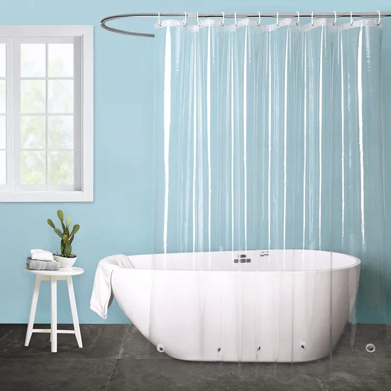 Bathroom Shower Curtain Waterproof Curtain Transparent Plastic Kitchen Partition Thermal Insulation Film Cold Air Shield