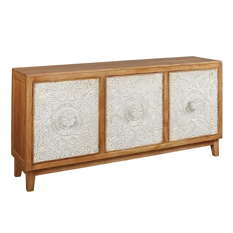 

American retro old TV cabinet living room wall decorative locker dining side cabinet